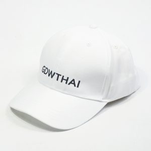 หมวกแบรนด์สีขาวล้วน